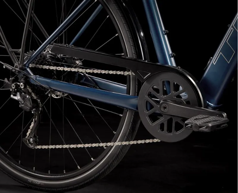Trek Fx+ 2 Electric Hybrid Bike 2024 in Mulsanne Blue-10